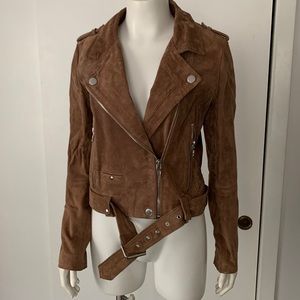 Blank NYC Suede Leather Biker Jacket